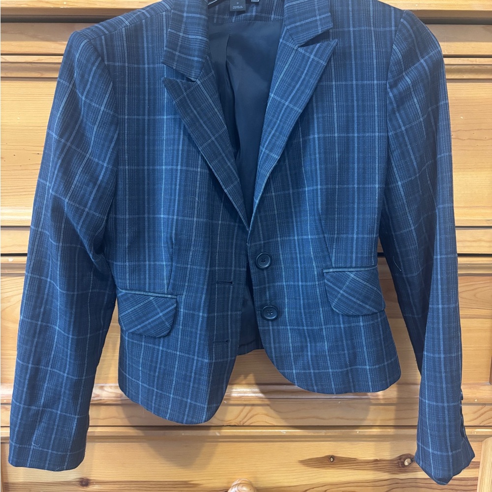Black Plaid Blazer
